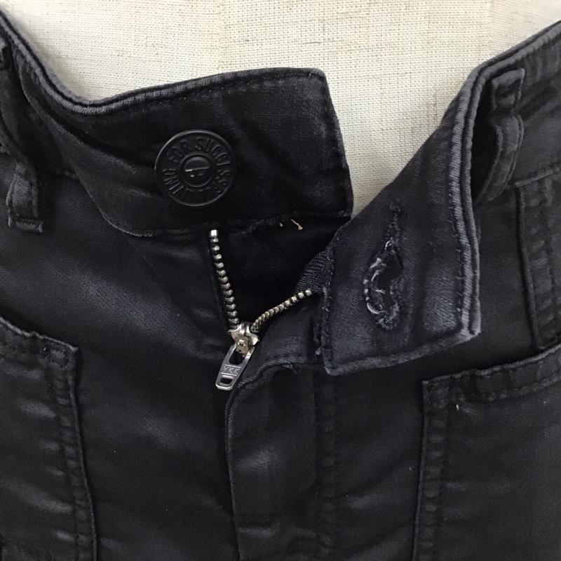 ディーゼル DIESEL スカート ひざ丈スカート D-PAU-SP-NE フロントスリット ストレッチ 無地 黒 / ブラック /  レディース USED 古着 中古 10110871