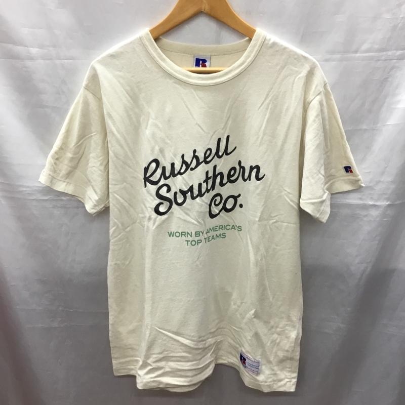 ラッセルアスレティック Russell Athletic Tシャツ 半袖 RCW-20132AT クルーネック L ロゴ、文字 ベージュ / ベージュ /  メンズ USED 古着 中古 10119331