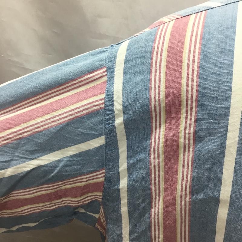 ドッカーズ DOCKERS シャツ、ブラウス 半袖 半袖シャツ カラーシャツ 半袖カットソー ストライプシャツ M ストライプ マルチカラー / マルチカラー /  メンズ USED 古着 中古 10120693