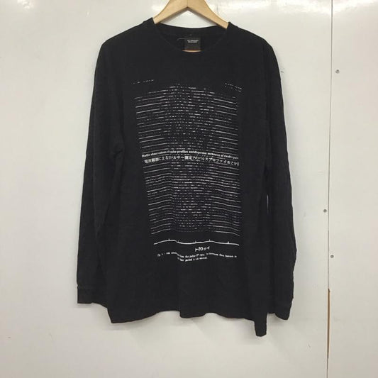 オールアラウンド ALLAROUND カットソー 長袖 長袖カットソー プリントカットソー クルーネック XL ロゴ、文字 黒 / ブラック /  メンズ USED 古着 中古 10137228