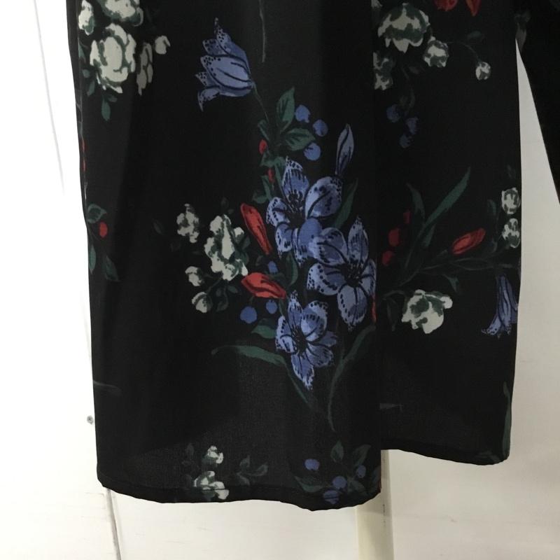 ジーナシス JEANASIS ボトムス ボトムス JS050160MT ワイドパンツ スカンツ FREE 花柄 黒 / ブラック /  レディース USED 古着 中古 10107030