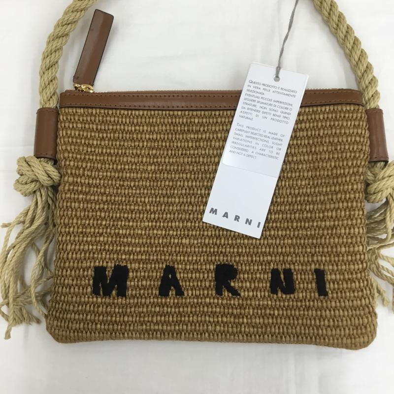 マルニ MARNI ショルダーバッグ ショルダーバッグ PHMO0011U1 ミニショルダー　カゴバッグ ロゴ、文字 茶 / ブラウン /  レディース USED 古着 中古 10112598