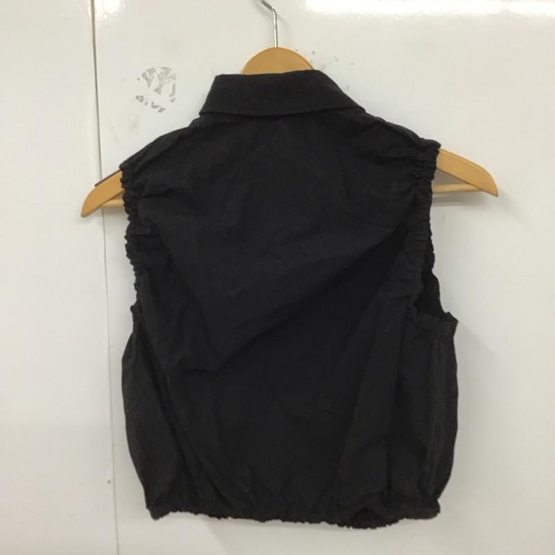 マウジー MOUSSY シャツ、ブラウス 半袖 010HS230-0881 GATHER SLEEVELESS 1 無地 黒 / ブラック /  レディース USED 古着 中古 10129234