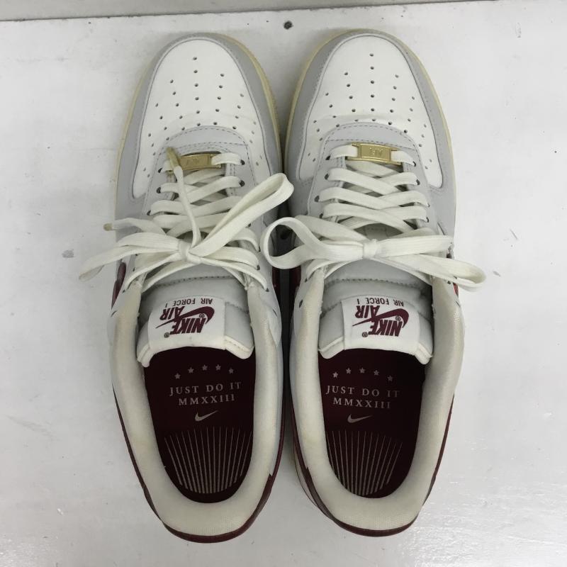 ナイキ NIKE スニーカー スニーカー WMNS AIR FORCE 1  07 SE PHOTON DUST DV7584-001 27.0cm ロゴ、文字 白 / ホワイト / X 灰 / グレー / X えんじ / ワインレッド /  メンズ USED 古着 中古 10129904