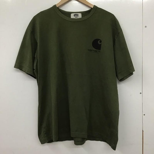 ジュンヤワタナベコムデギャルソンマン JUNYA WATANABE COMME des GARCONS MAN Tシャツ 半袖 wj-t903 JUNYAWATANABECOMMEdesGARCONS Carhartt プリントTシャツ L ロゴ、文字 カーキ / カーキ /  メンズ USED 古着 中古 10139732