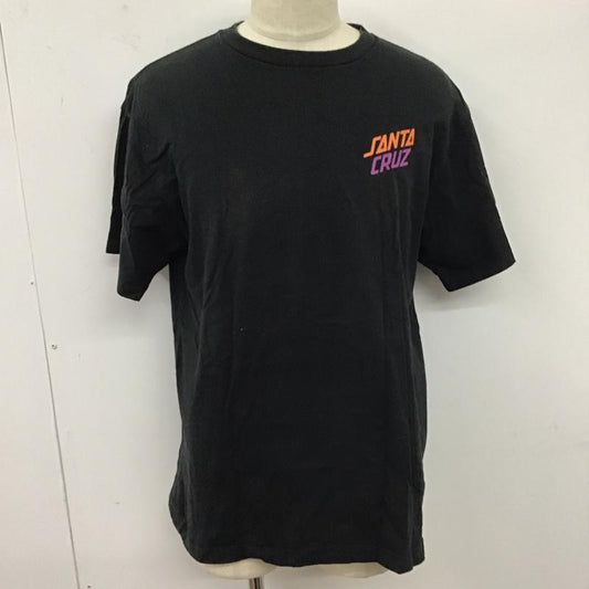 サンタクルーズ SANTA CRUZ Tシャツ 半袖 半袖カットソー プリントTシャツ クルーネックカットソー XL ロゴ、文字 黒 / ブラック /  メンズ USED 古着 中古 10125116