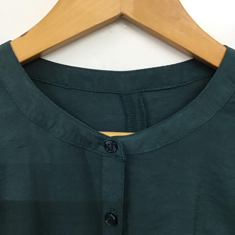 レプシィム LEPSIM シャツ、ブラウス 長袖 FREE 無地 緑 / グリーン /  レディース USED 古着 中古 10141247