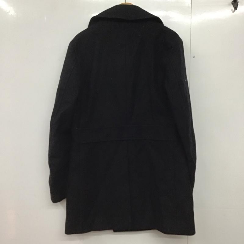 バーバリーブラックレーベル BURBERRY BLACK LABEL コート コート一般 ピーコート アウター ダブル ロングコート L 無地 黒 / ブラック /  メンズ USED 古着 中古 10144457
