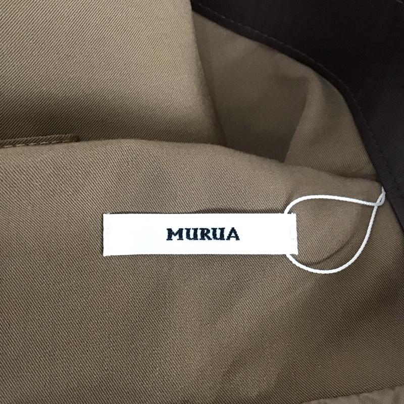 ムルーア MURUA パンツ スラックス スラックスパンツ ワイドパンツ カジュアルパンツ センタータックパンツ M 無地 茶 / ブラウン /  レディース USED 古着 中古 10114444