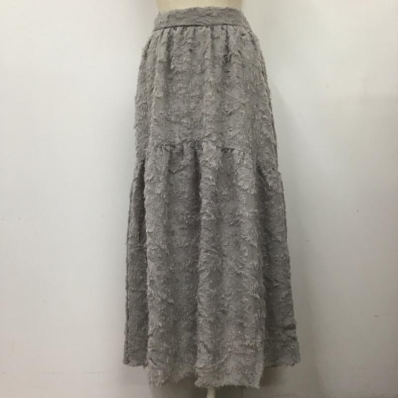 エヘカソポ ehka sopo スカート ロングスカート 1506331 ギャザーティアードスカート FREE  灰 / グレー /  レディース USED 古着 中古 10116940