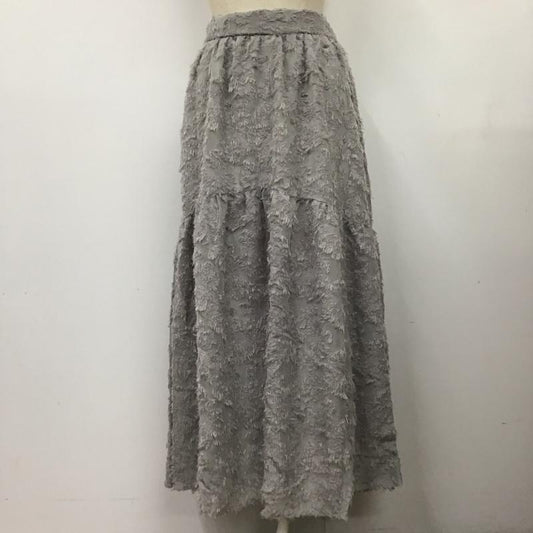 エヘカソポ ehka sopo スカート ロングスカート 1506331 ギャザーティアードスカート FREE  灰 / グレー /  レディース USED 古着 中古 10116940