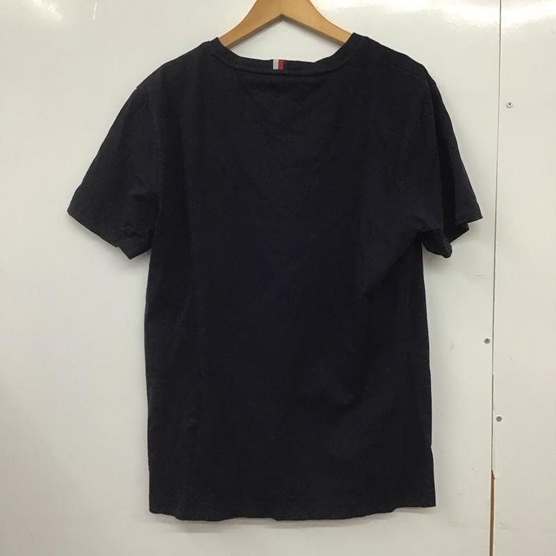 トミーヒルフィガー TOMMY HILFIGER Tシャツ 半袖 半袖カットソー プリントTシャツ クルーネックカットソー XL ロゴ、文字 紺 / ネイビー /  メンズ USED 古着 中古 10146439