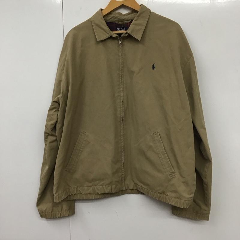 ポロバイラルフローレン Polo by RALPH LAUREN ジャケット、上着 ジャケット、ブレザー ジップアップジャケット アウター カラージャケット L ロゴ、文字 ベージュ / ベージュ /  メンズ USED 古着 中古 10131467