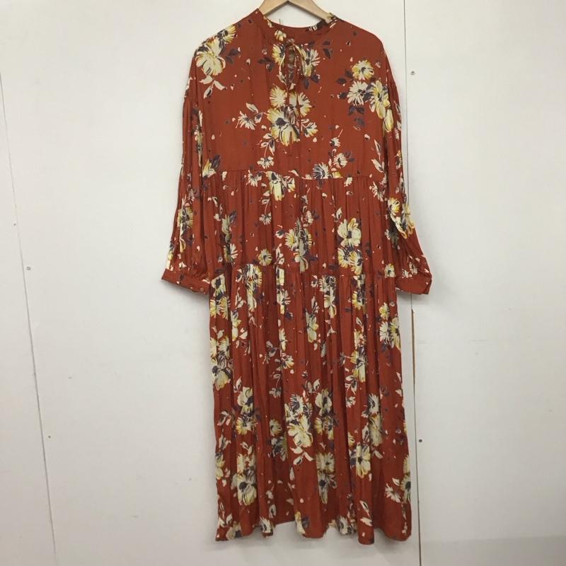 アメリカンホリック AMERICAN HOLIC ワンピース ロングスカート 長袖ロングワンピース ノーカラーシャツワンピース フレアスカート FREE プリント マルチカラー / マルチカラー /  レディース USED 古着 中古 10143727