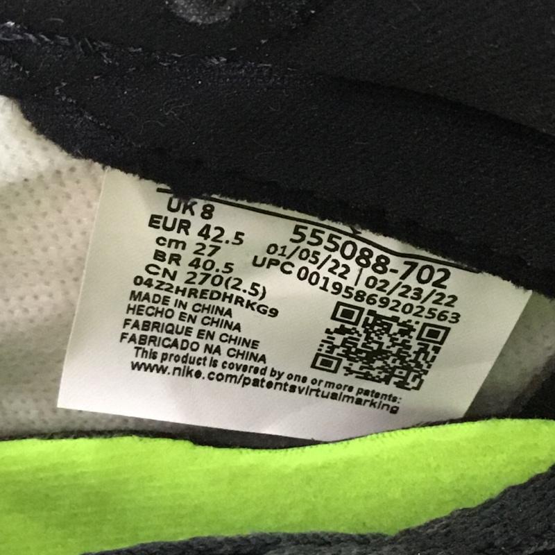 ナイキ NIKE スニーカー スニーカー 555088 702 AIR JORDAN 1 RETRO HIGH OG 27cm 箱有 27.0cm ロゴ、文字 白 / ホワイト / X 黒 / ブラック / X 黄 / イエロー /  メンズ USED 古着 中古 10145880