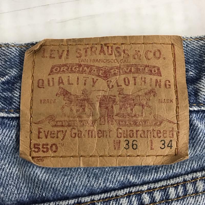 リーバイス Levi s パンツ デニム、ジーンズ デニムパンツ ストレートパンツ ワイドパンツ カジュアルパンツ リメイク 36 無地 インディゴ / インディゴ /  メンズ USED 古着 中古 10109764