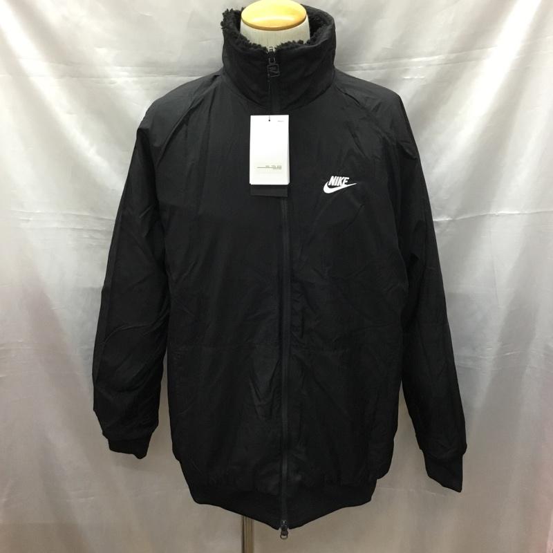 ナイキ NIKE ジャケット、上着 ジャンパー、ブルゾン BQ6546-011 SWOOSH FULL ZIP JACKET ボア ビッグ スウッシュ 2XL タグ付き XXL ロゴ、文字 黒 / ブラック / X 白 / ホワイト /  メンズ USED 古着 中古 10114815