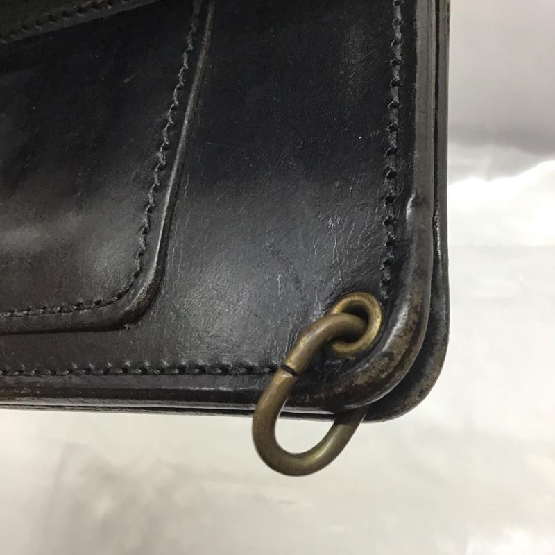 カワタコキンセイ 革蛸謹製 財布 長財布 レザー ワンポイント 黒 / ブラック /  メンズ USED 古着 中古 10110956