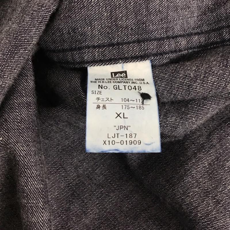 リー Lee シャツ、ブラウス 長袖 GLT048 デニムシャツ XL ロゴ、文字 インディゴ / インディゴ /  メンズ USED 古着 中古 10120202