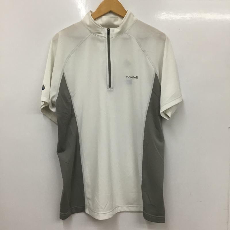 モンベル mont-bell シャツ、ブラウス 半袖 1104928 アウトドア シャツ XL 無地 X ロゴ、文字 白 / ホワイト /  メンズ USED 古着 中古 10135466