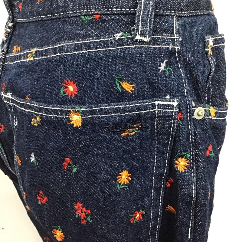 エックスガール X-girl パンツ デニム、ジーンズ デニムパンツ ストレートパンツ ワイドパンツ 刺繍 1 刺繍 マルチカラー / マルチカラー /  レディース USED 古着 中古 10118581