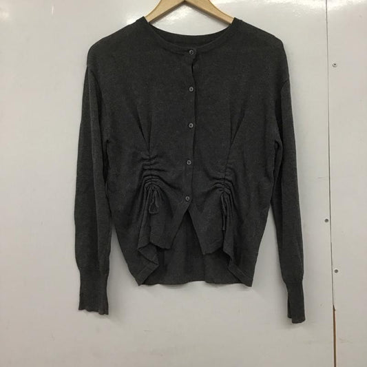 センスオブプレイス SENSEOFPLACE カーディガン 長袖 長袖カーディガン 前ボタン ニットカーディガン ONE SIZE 無地 灰 / グレー /  レディース USED 古着 中古 10147640