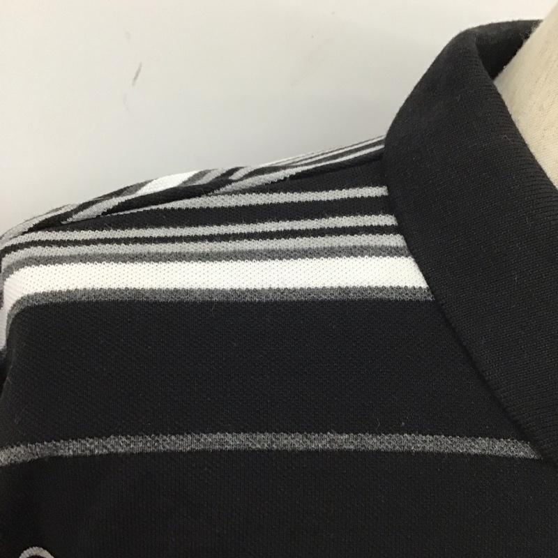 キャルトップ CALTOP ポロシャツ 半袖 S ボーダー柄 黒 / ブラック / X 白 / ホワイト / X 灰 / グレー /  メンズ USED 古着 中古 10111577