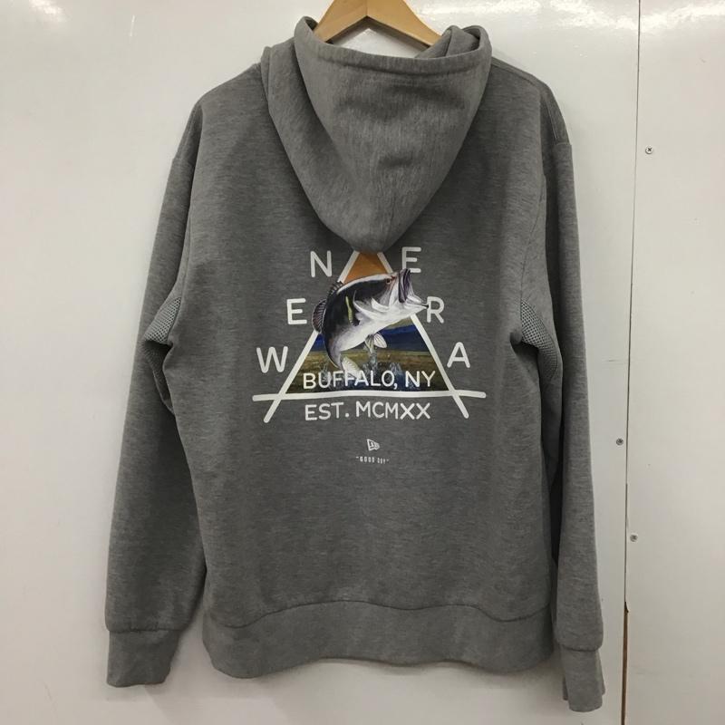 ニューエラ NEW ERA パーカー 長袖 長袖パーカー プルオーバーパーカー スウェット XL ロゴ、文字 灰 / グレー /  メンズ USED 古着 中古 10148115