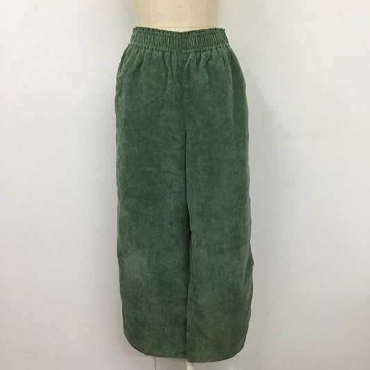 アズールバイマウジー AZUL BY MOUSSY パンツ ワークパンツ、ペインターパンツ 250dss31-151b CORDUROYWIDEPT ワイドパンツ コーデュロイパンツ M 無地 緑 / グリーン /  レディース USED 古着 中古 10114481