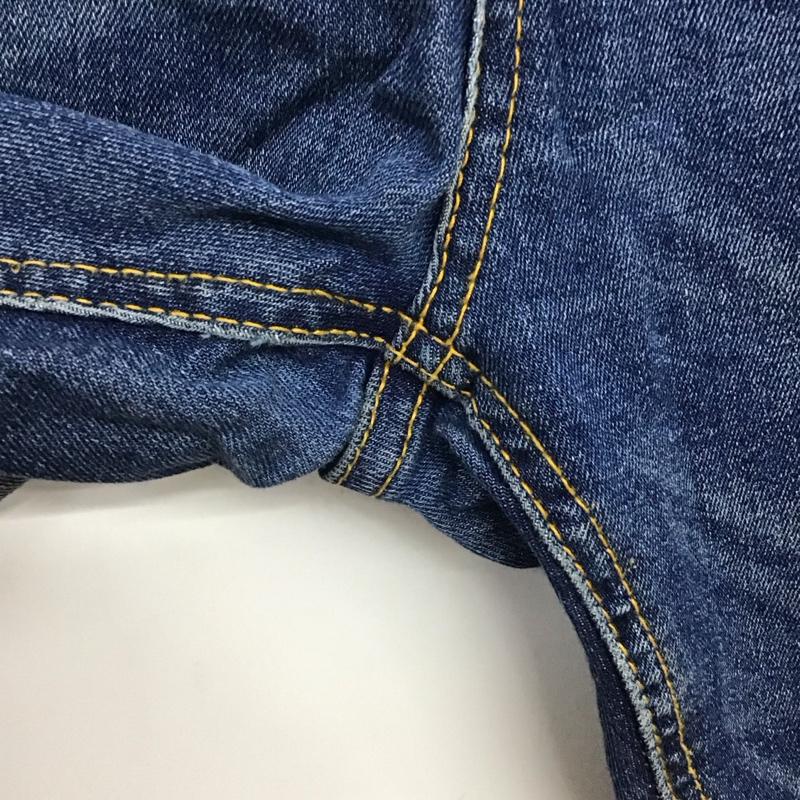 ザラ ZARA パンツ デニム、ジーンズ デニムパンツ スリムパンツ カジュアルパンツ ストレッチパンツ 40インチ ダメージ加工 インディゴ / インディゴ /  メンズ USED 古着 中古 10147079