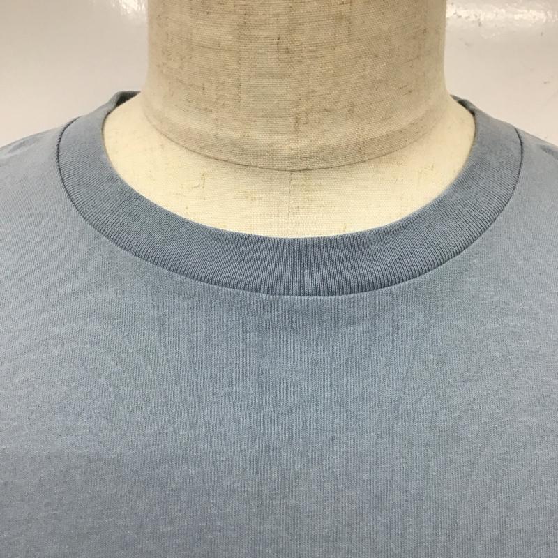 カーハート Carhartt カットソー 長袖 長袖カットソー クルーネックカットソー ロングスリーブカットソー プリントTシャツ L ロゴ、文字 水色 / ライトブルー /  メンズ USED 古着 中古 10115717