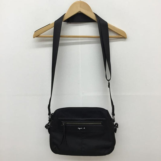アニエス・ベー agnes b. ショルダーバッグ ショルダーバッグ ロゴ、文字 黒 / ブラック /  レディース USED 古着 中古 10135111