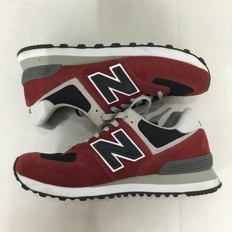 ニューバランス New Balance スニーカー スニーカー ML574EH2 24cm 24.0cm ロゴ、文字 赤 / レッド / X 紺 / ネイビー / X 灰 / グレー /  レディース USED 古着 中古 10140035