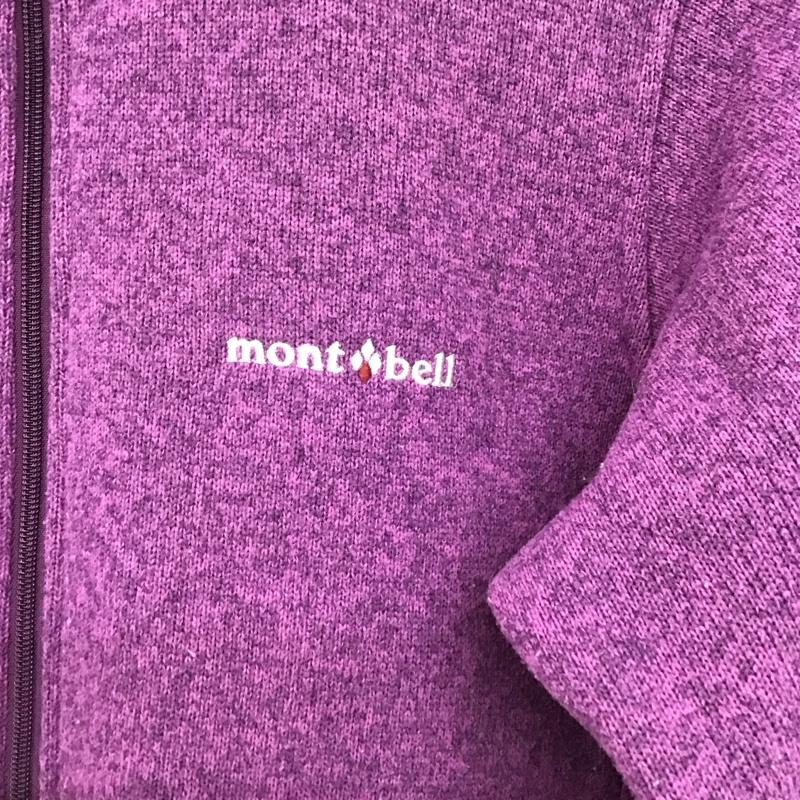 モンベル mont-bell ジャケット、上着 ジャケット、ブレザー 1106588 クリマプラス ニットジャケット フリース XL ロゴ、文字 紫 / パープル /  レディース USED 古着 中古 10147175