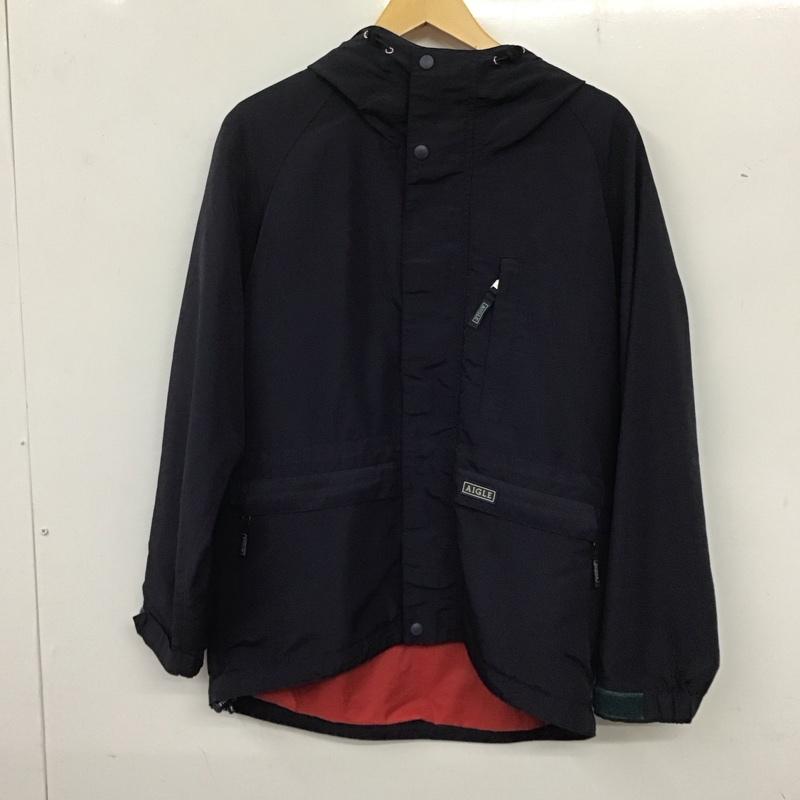 エーグル AIGLE ジャケット、上着 ジャケット、ブレザー 8504-93401 ナイロンジャケット ジップアップジャケット アウター S ロゴ、文字 紺 / ネイビー /  メンズ USED 古着 中古 10136131