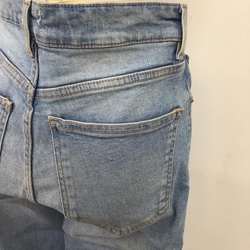 ザラ ZARA パンツ デニム、ジーンズ カットオフ ジーパン ストレッチ 無地 水色 / ライトブルー /  レディース USED 古着 中古 10114749