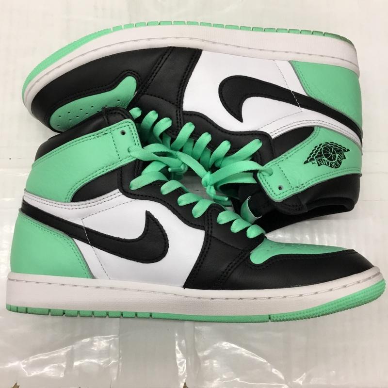 ナイキ NIKE スニーカー スニーカー DZ5485-130 AIR JORDAN 1 RETRO HIGH OG 27.5cm 箱有 27.5cm ロゴ、文字 黒 / ブラック / X 白 / ホワイト / X 薄緑 / ライトグリーン /  メンズ USED 古着 中古 10121859
