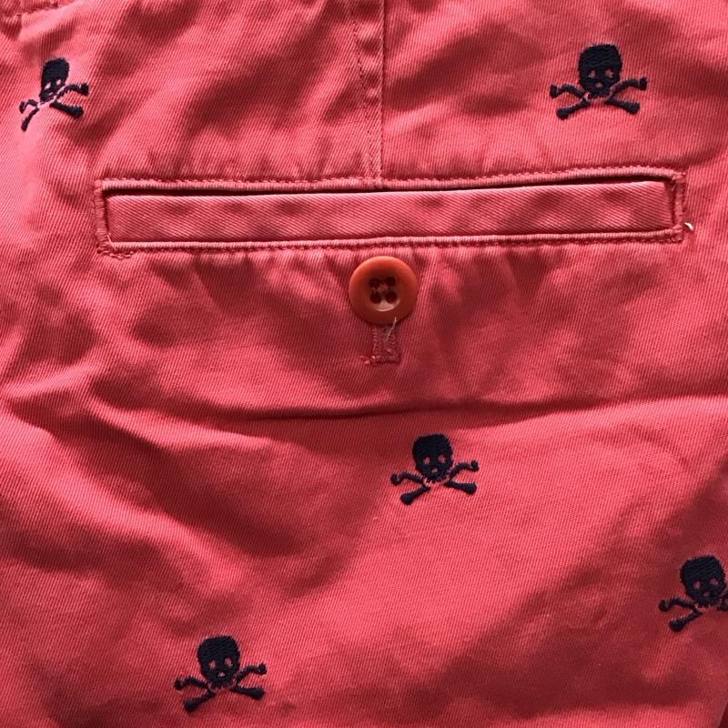 ラグビー RUGBY パンツ デニム、ジーンズ ジーンズ カジュアルパンツ ストレートパンツ スリムパンツ 2 刺繍 赤 / レッド /  メンズ USED 古着 中古 10118541