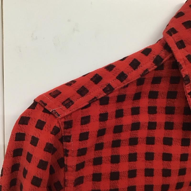 ポーラー POLAR シャツ、ブラウス 長袖 チェック 赤 / レッド /  メンズ USED 古着 中古 10130886