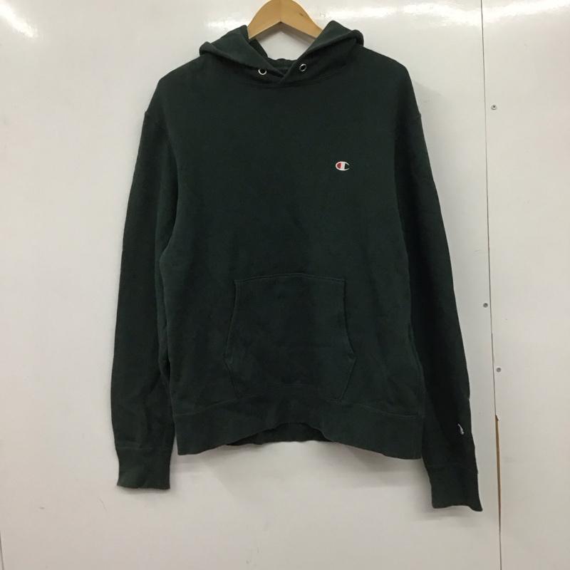 チャンピオン Campion パーカー 長袖 XL 無地 緑 / グリーン /  メンズ USED 古着 中古 10144894