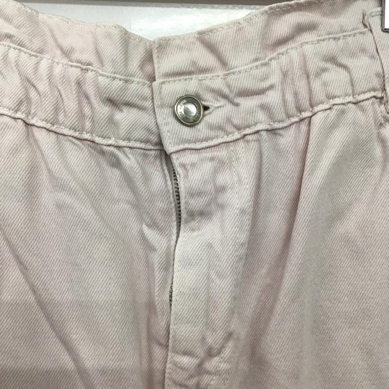 ザラ ZARA パンツ デニム、ジーンズ デニムパンツ ワイドパンツ カジュアルパンツ 38インチ 無地 桃 / ピンク /  レディース USED 古着 中古 10149566
