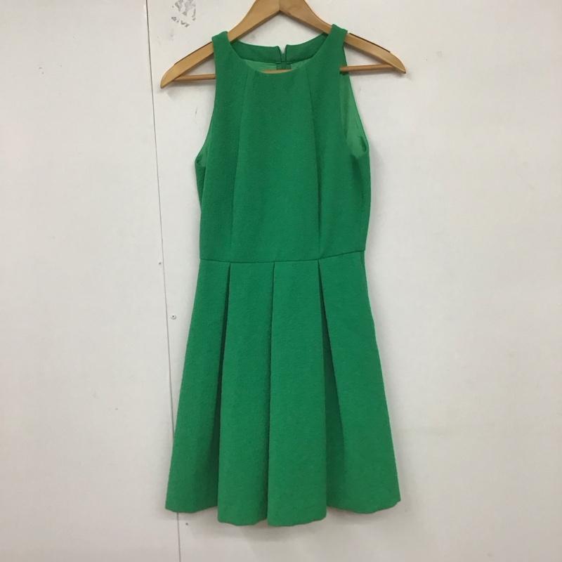 ザラベーシック ZARA BASIC ワンピース ミニスカート XS 無地 緑 / グリーン /  レディース USED 古着 中古 10129281