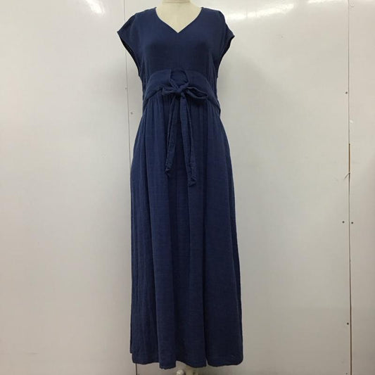 マウジー MOUSSY ワンピース ロングスカート 010CAS30-5950 Wガーゼ フレンチスリーブ FREE 無地 青 / ブルー /  レディース USED 古着 中古 10116479