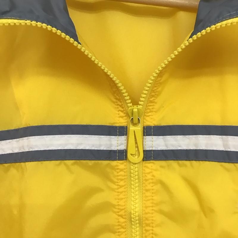 ナイキ NIKE ジャケット、上着 ジャケット、ブレザー ジップアップジャケット ナイロンジャケット アウター スタンドカラー 90s L ロゴ、文字 黄 / イエロー /  メンズ USED 古着 中古 10132160