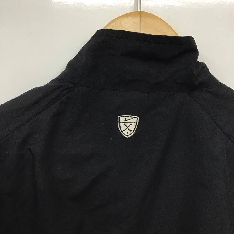 ナイキ NIKE ジャケット、上着 ジャンパー、ブルゾン ジップアップジャケット ナイロンジャケット アウター L ロゴ、文字 黒 / ブラック /  メンズ USED 古着 中古 10147504