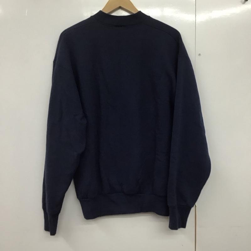 フルーツオブザルーム FRUIT OF THE LOOM トレーナー 長袖 長袖トレーナー スウェット クルーネック プルオーバー L ロゴ、文字 紺 / ネイビー /  メンズ USED 古着 中古 10143214