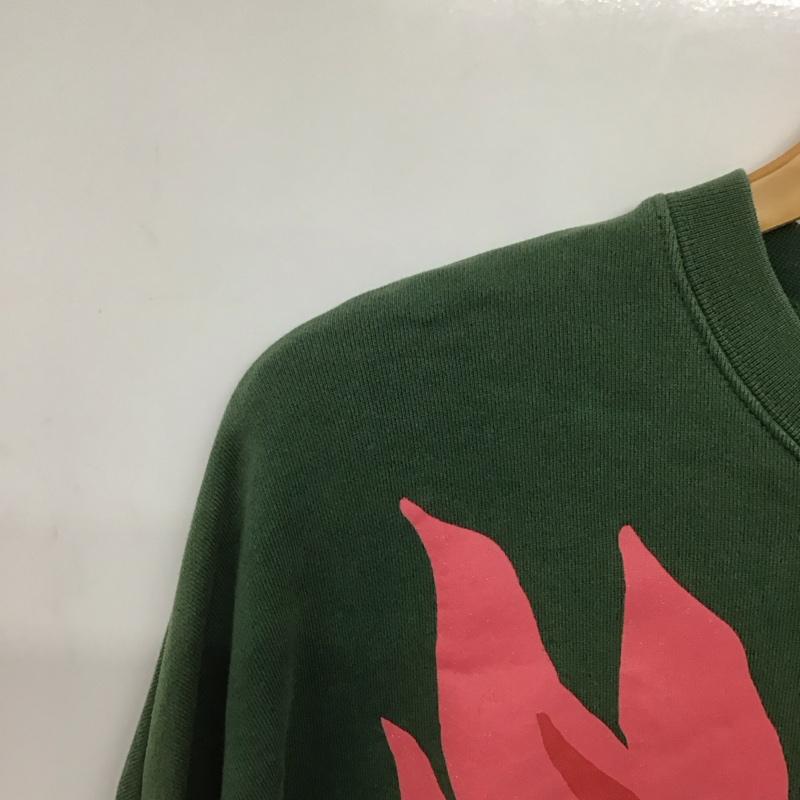 ザラ ZARA トレーナー 長袖 長袖トレーナー スウェット クルーネック プルオーバー M ロゴ、文字 緑 / グリーン /  レディース USED 古着 中古 10144205