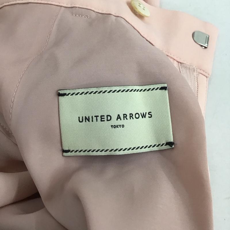 ユナイテッドアローズ UNITED ARROWS パンツ スラックス 1514-199-5332 ポリエステル 2タック ワイドパンツ 38 無地 桃 / ピンク /  レディース USED 古着 中古 10147041