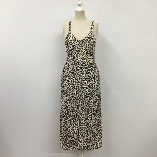 スライ SLY ワンピース ロングスカート 030DSZ33-2120 MINUTE LEO 2WAY JUMPER SK 0 ヒョウ柄・レオパード柄 アイボリー / アイボリー / X 黒 / ブラック /  レディース USED 古着 中古 10114652