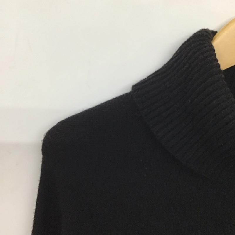 ザラ ZARA ニット、セーター 長袖 タートルネック ワイド M 無地 黒 / ブラック /  レディース USED 古着 中古 10139136